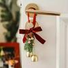 2025 Christmas Bell Pendant Red Velvet Bow Decoration Christmas Tree Decoration Supplies Hanging Door Pendant