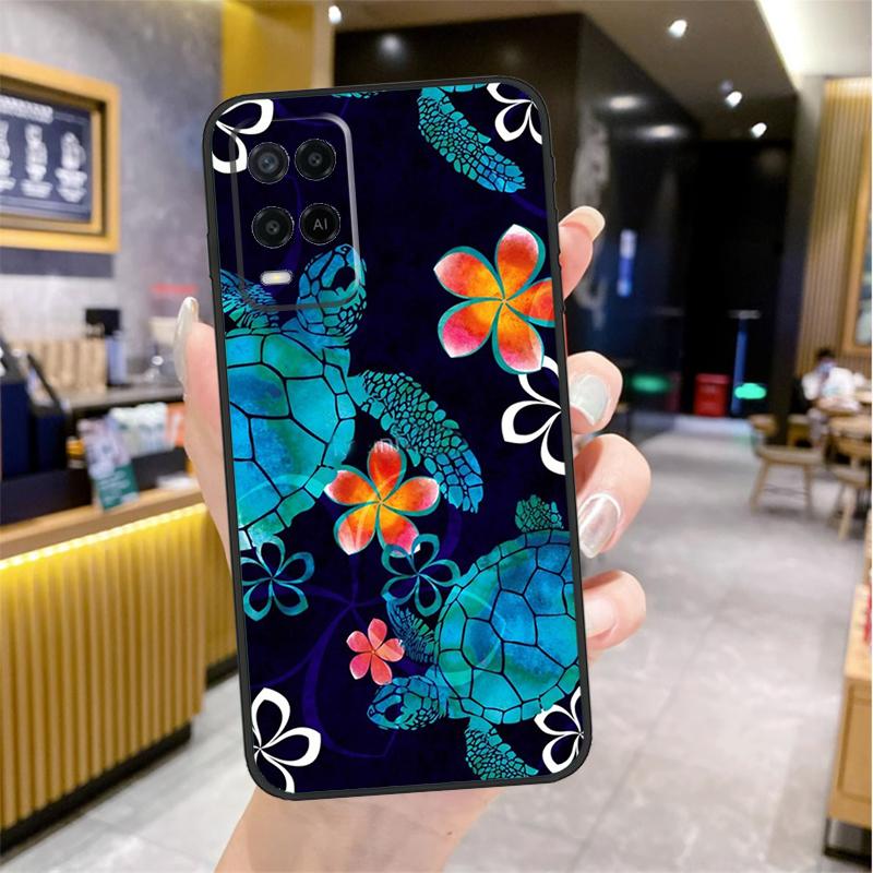 Swimming Freshwater Sea Turtles Case For Oppo A96 A76 A16 A17 A18 A60 A80 A40 A38 A58 A78 A98 A94 A74 A54 A15 A57 A77 A5 Pro