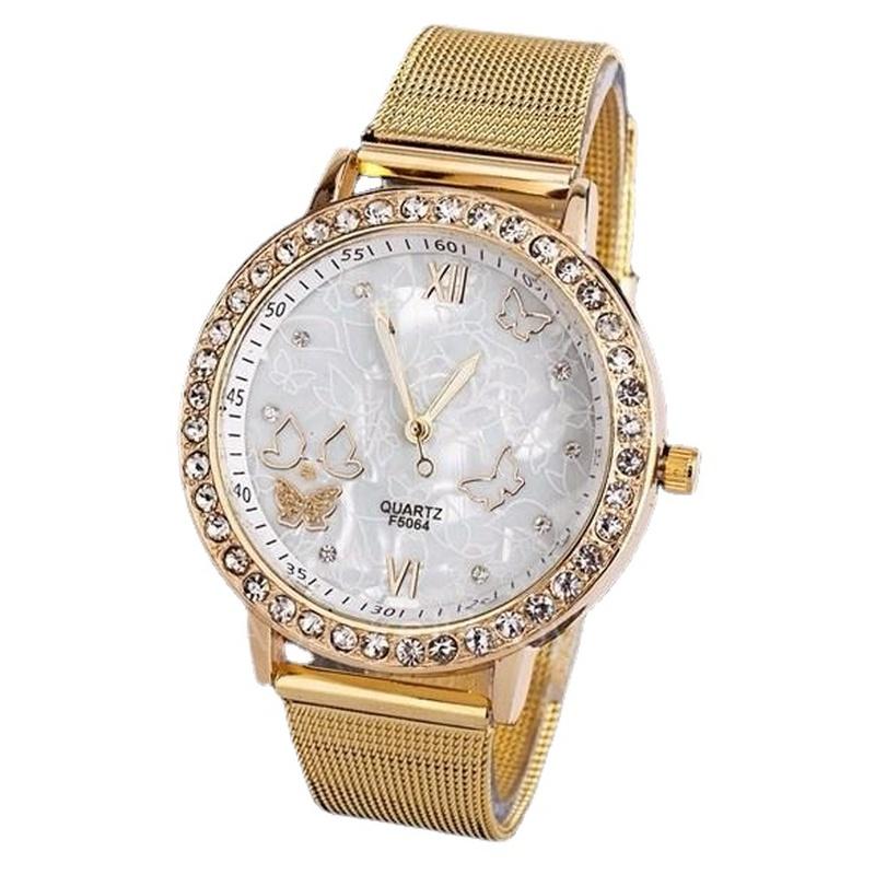 

Горячие женщины бабочка золотые часы горный хрусталь наручные часы