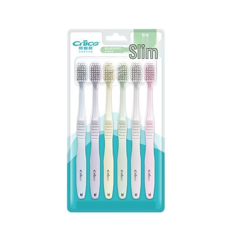 NICE Soft Bristle Gentle Care Toothbrush 6-Pack