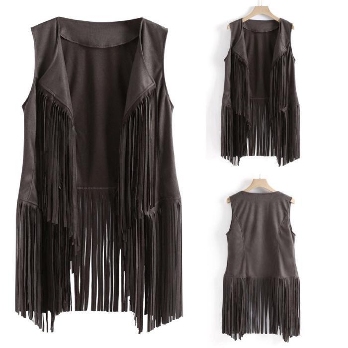 2024 European & American Spring/Summer Women's Slim Tassel Vest Tank Top