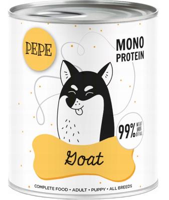 Dierenvoer | Pepe | Natvoer voor Honden - Blik 800G - Geit | Geit 800G