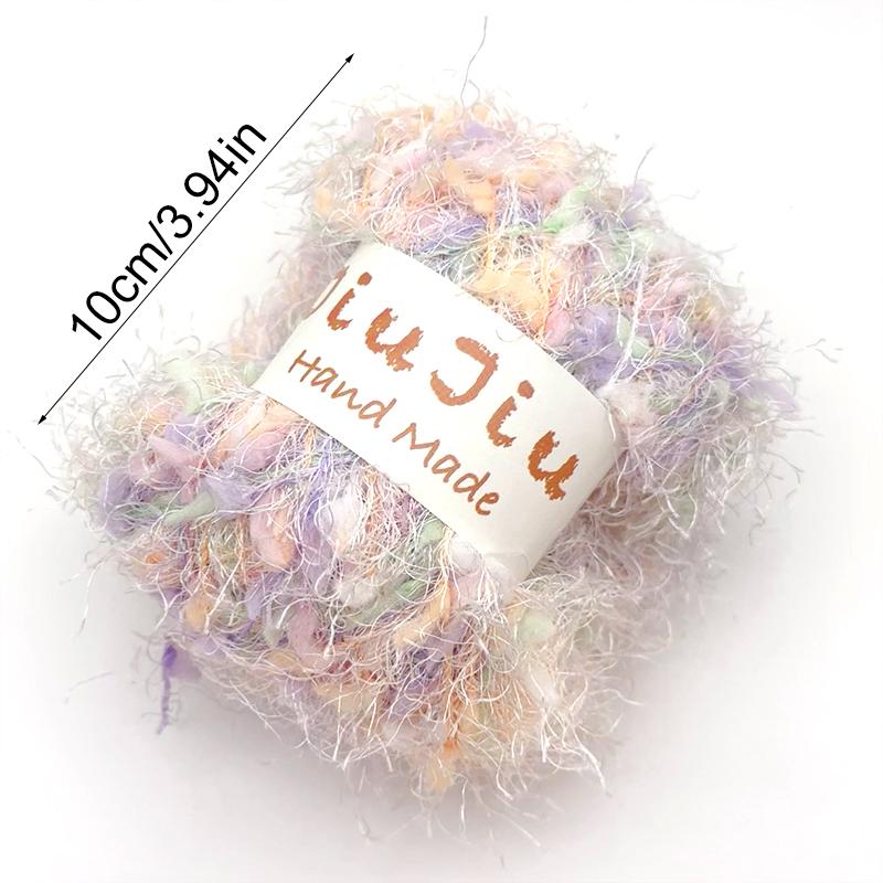 50g Knitted Clothing Accessories DIY Weaving Feather Bean Thread Multi Color Mixed Cute Feather Craft Material