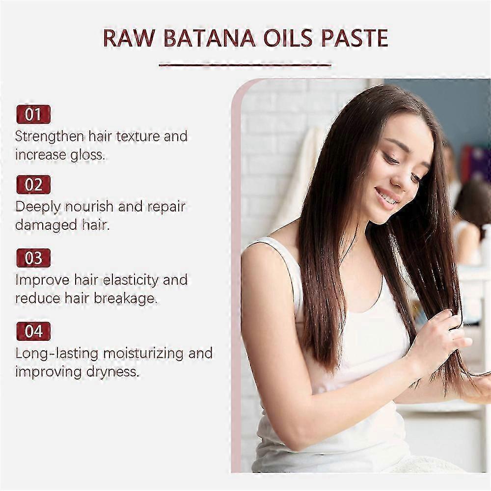 Batana Oil for Hair Growth - Natural Batana Oil from Honduras for Thick and Strong Hair, Nourishes Scalp & Split Ends, Anti-Frizz Care