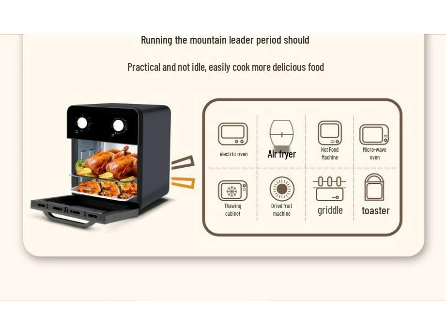 2025 Smart Voice Heißluftfritteuse und Mikrowellen-Kombi mit großer Kapazität