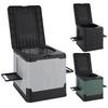 Toilettes de Camping Pliables avec Porte-Papier et Couvercle Toilettes d'Urgence Réutilisables pour Camping Voyage Plein Air Voiture Camping-Car et Usage d'Urgence