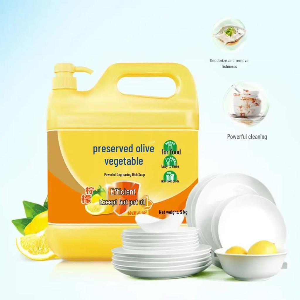 Lan Ju Jin Guo Yuan Gezinsformaat Afwasmiddel: Sterke Olie- en Geurverwijdering, Voedselveilig, Gemakkelijk Af te Spoelen, Zacht voor de Handen