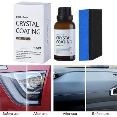 30ml Revitalizační nátěrový prostředek Renovace plastových dílů Nátěr Renovující prostředek Plastový krystalický nátěr Obnova lišt