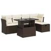 VidaXL Salon de jardin avec coussins 6 pcs marron résine tressée 3326144