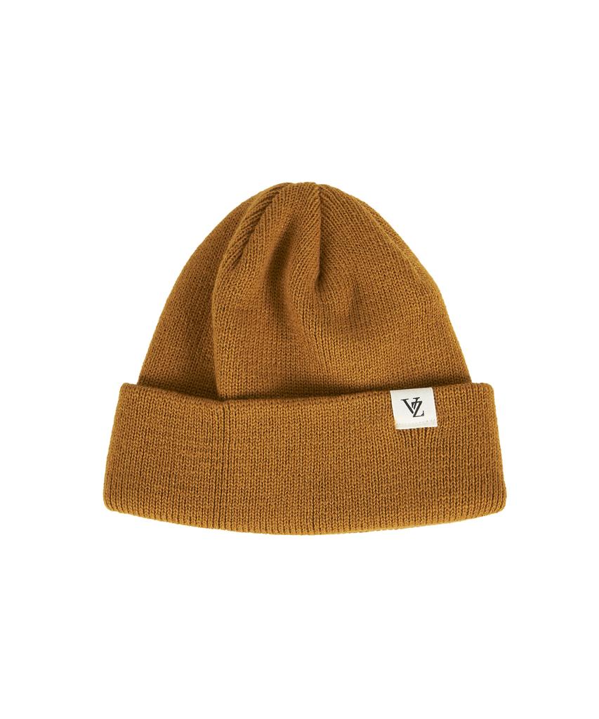 Bajal Monogram Label Beanie Mustard