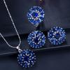 Ki0018 Jewelry Bridal Jewelry Set Zircon Necklace Earrings Ring Set