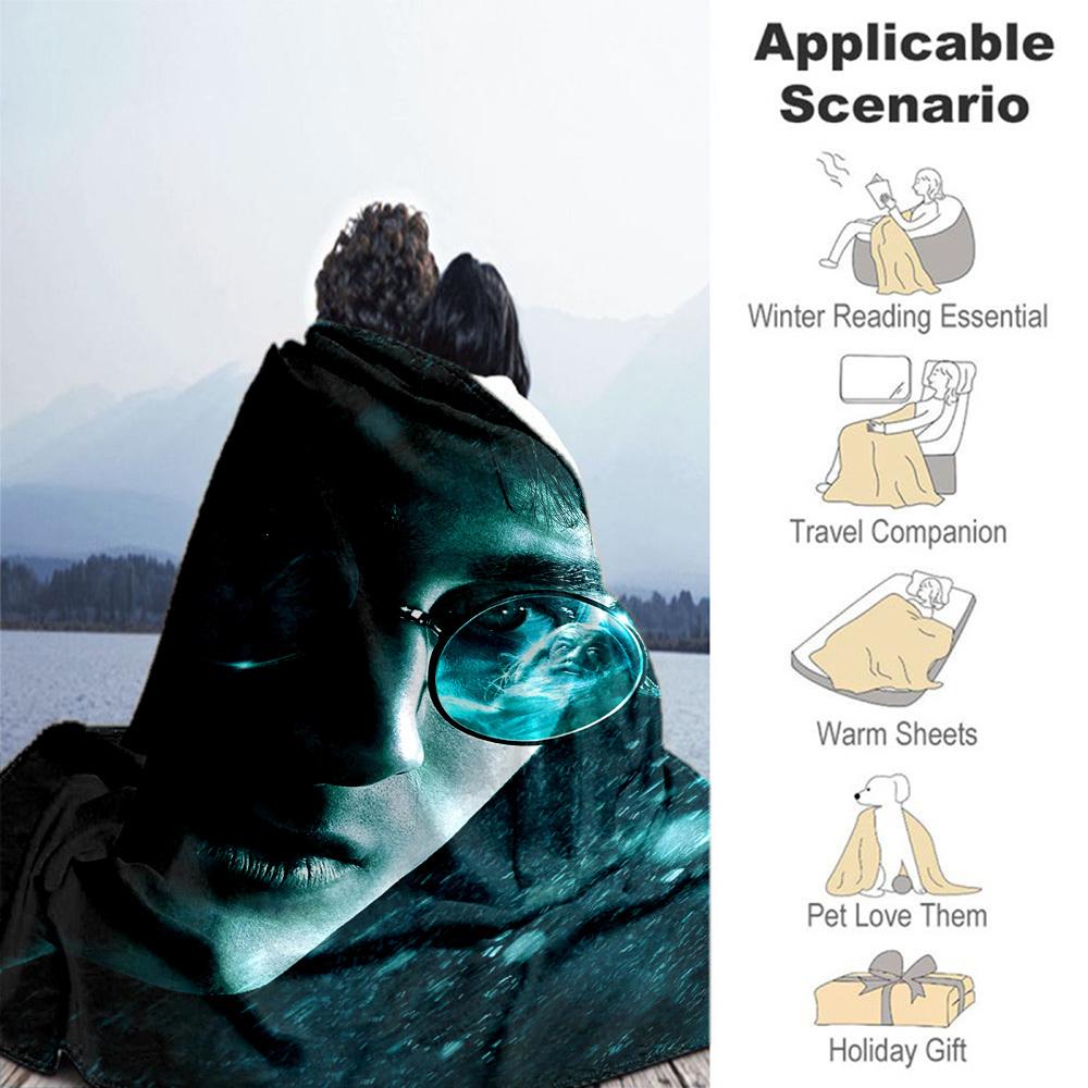 1pc Harry Potter,Glasses,Reflection Outdoor Flannel Throw Blanket All Season Soft Warmth,Home Decor 1031152