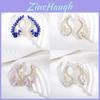 Fashion Angel Wings Zircon Ear Studs For Women Elegant Night Party Jewelry