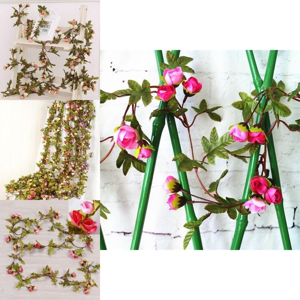 Beautiful 42 Flowers Artificial Silk Rose Fake Flower Garland For Diy Party Decoration