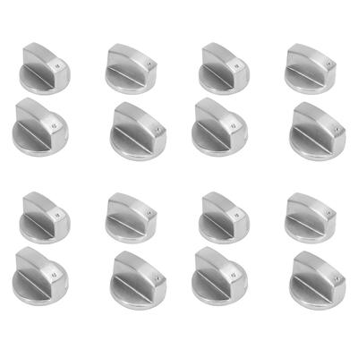 Stoves Cooker Knobs,Oven Knob(16Pcs),6Mm Universal Silver Gas Stove Control Knobs Adaptors Oven Rotary Switch