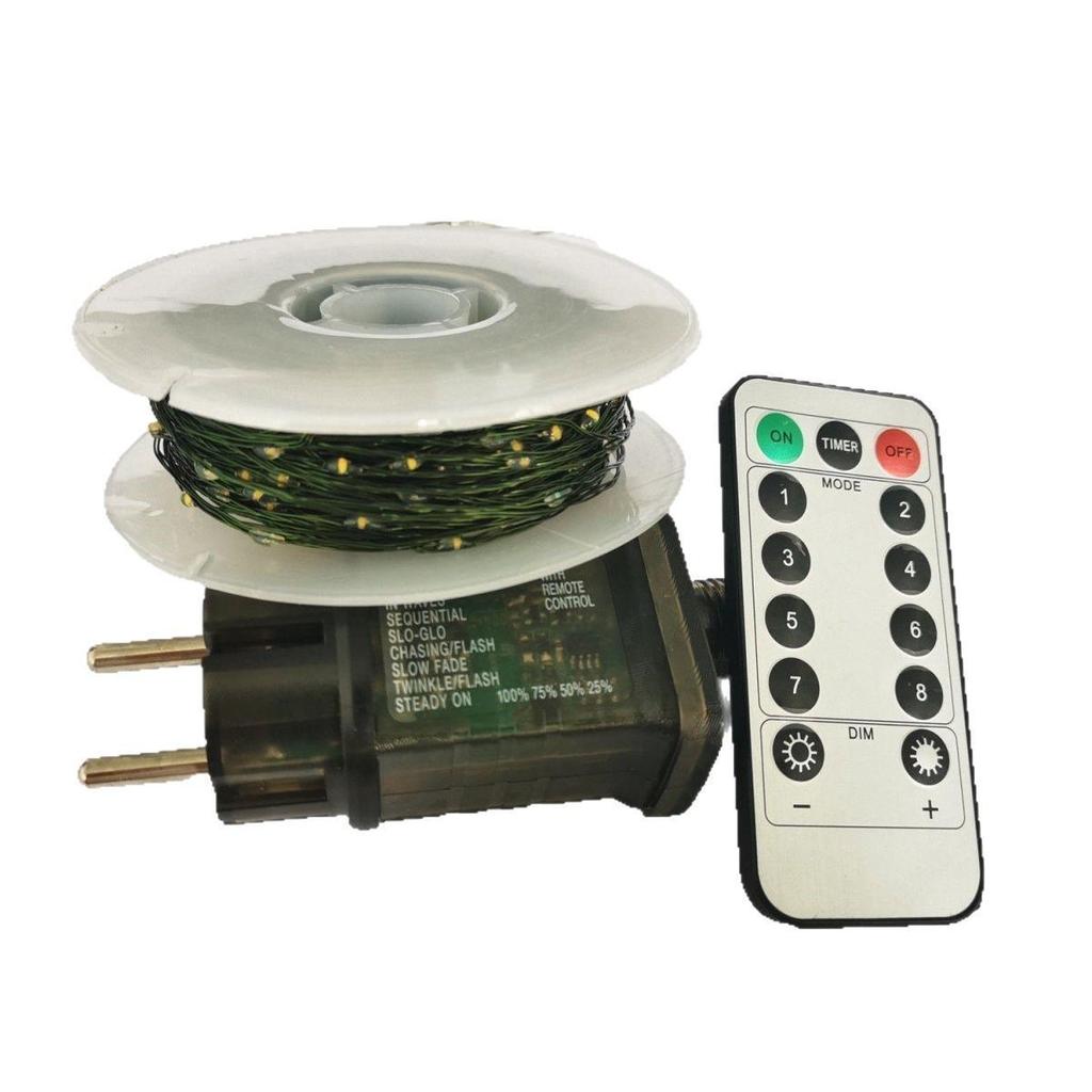 Waterproof LED Christmas Star Light Strip: Dark Green Copper Wire Fairy Lights for Outdoor Decoration
