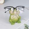 Decorative Frogs Themed Glasses Rack Stand Holder Crafted In Resin For Stylish And Functional Desktop Accessory