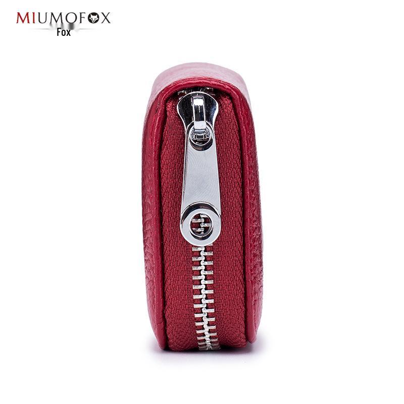 Portafoglio porta carte in vera pelle RFID da uomo e da donna - a soffietto con 12 scomparti, antimagnetico