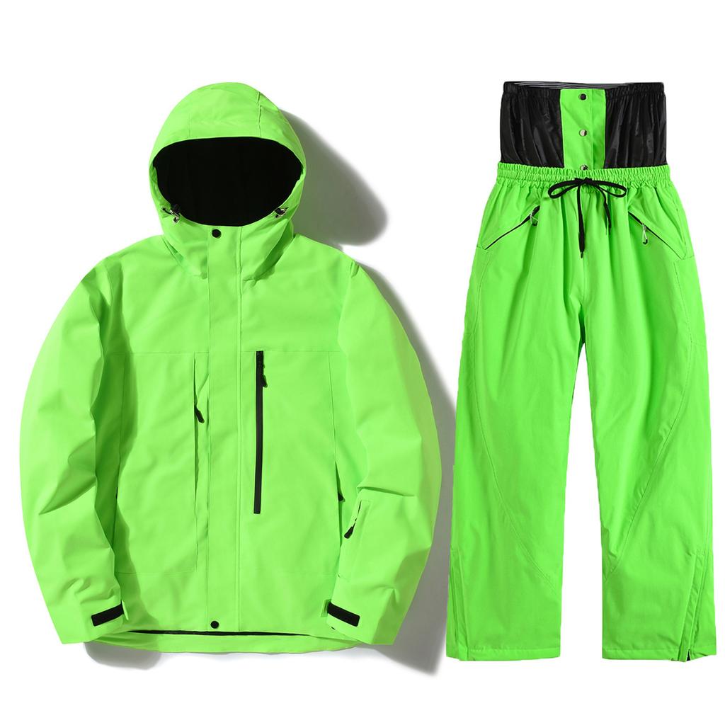 Men's and Women's Ski Suit Outdoor Winter Warm Snowboard Suit Waterproof Windproof Skiing Jacket and Pants Set Oversize Breathable Insulated Snow Suit