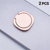 Metal Phone Finger Ring Holder 2Pcs 360° Rotation Strong Sticky Adhesive Anti-drop Stand for Smartphone Daily Carry