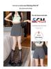 Women's High-Waist A-line Skirt with Irregular Slit and Anti-Exposure Design