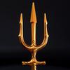 Aquaman Golden Trident 30cm Alloy Collectible Hero Movie Replica Desktop Ornament Premium Miniature Decor for Fans