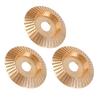 3Pcs Angle Grinder Polishing Pad, Wide Angle Grinder Compatible 4-4.5 Inch with Adapters, Curved Grooved Anti-Clog Teeth for Engraving Polishing