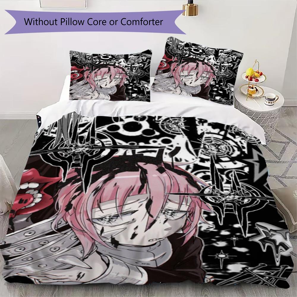 Soul Eater Pattern Bedding uilt Set uilt Cover Pillowcase Home Decoration Birthday Gift (1 * duvet cover + 2 * pillowcase without core)172