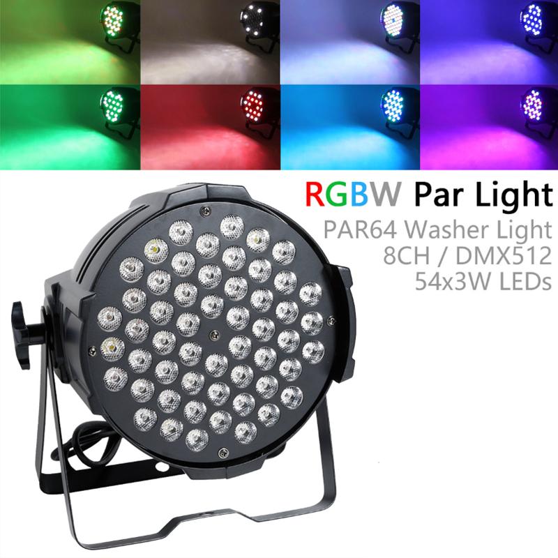 Hot Sales LED Flat Par 54x3W Lighting LED Par Light Strobe DMX Controller Party Dj Disco Bar Strobe Dimming Effect Projector