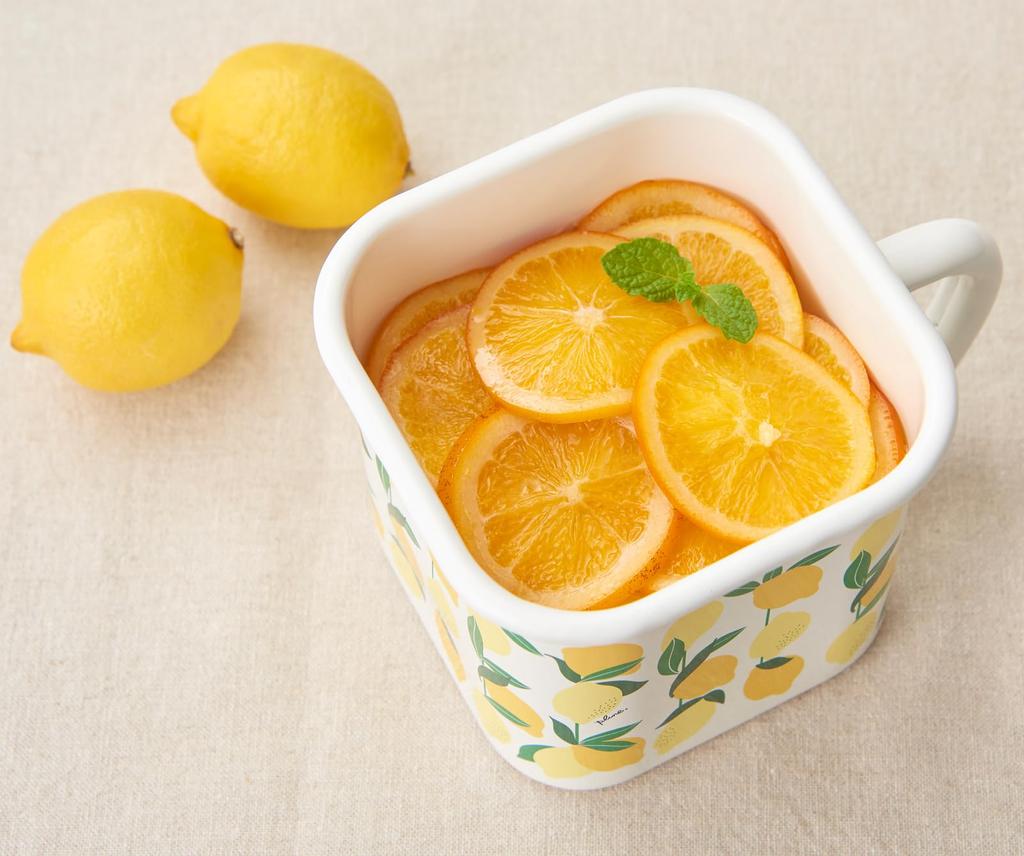 Toyo Horo Plune Enamel Multi-Square Pot, Lemon, Size: Approx. W17.8 D14 H11.8 YJ-825