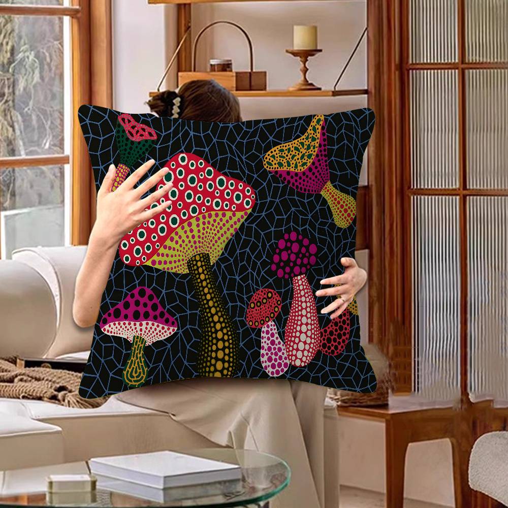 kKusama yYayoi Art Cushion Cover Polyester Sofa Cushions Decorative Throw Pillows Home Decoration Pillowcover