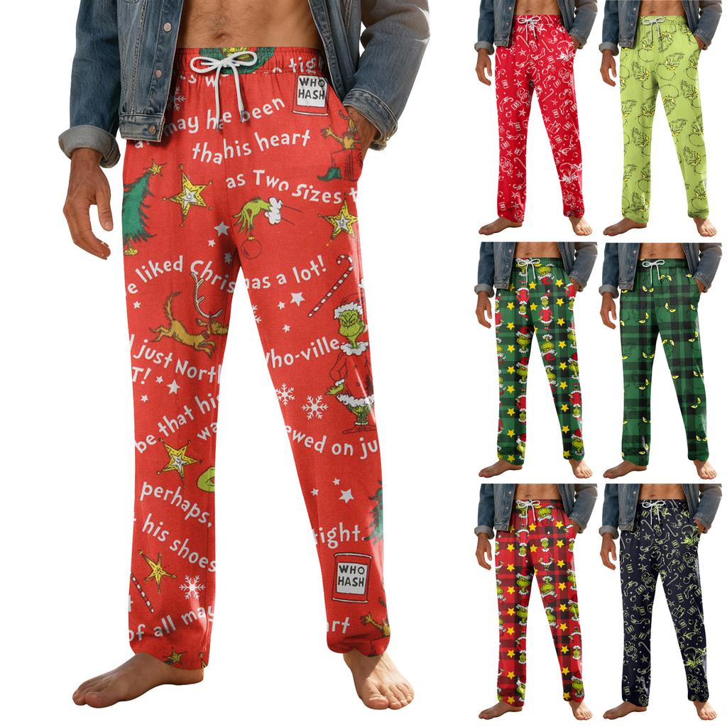 Men's Home Soft Pajama Pants Drawstring With Pockets Casual Sports Pants