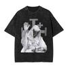 Sliver Mask King Baldwin IV Graphic Print T-Shirt Women Men Vintage Washed Cotton Summer New Tee Casual Oversized Streetwear Top