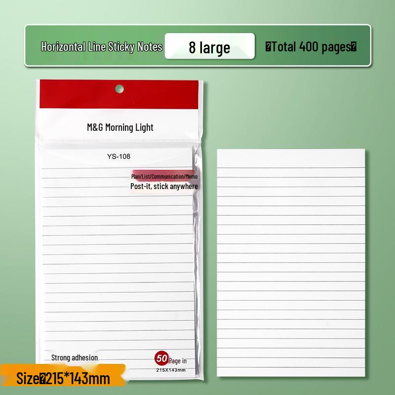 Mornsun Large Lined Sticky Notes for Students