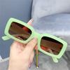 Retro Small Rectangle Sunglasses Women Men Trendy Jelly Color UV400 Square Green Purple Sun Glasses