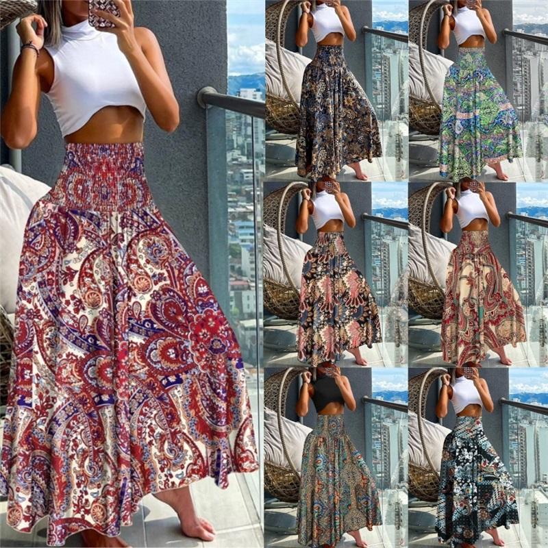 Skirt, High Waist, Thin Printed Women's Skirt, Women's Skirt