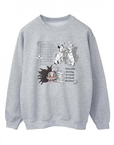 Disney Womens/Ladies 101 Dalmatians Miserable Darling Sweatshirt