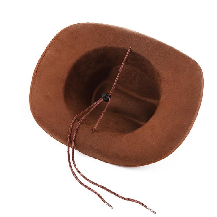 Breathable Cowboy Hats Adjustable Band Adjustable Band Brown Color Western Theme Party Outdoor
