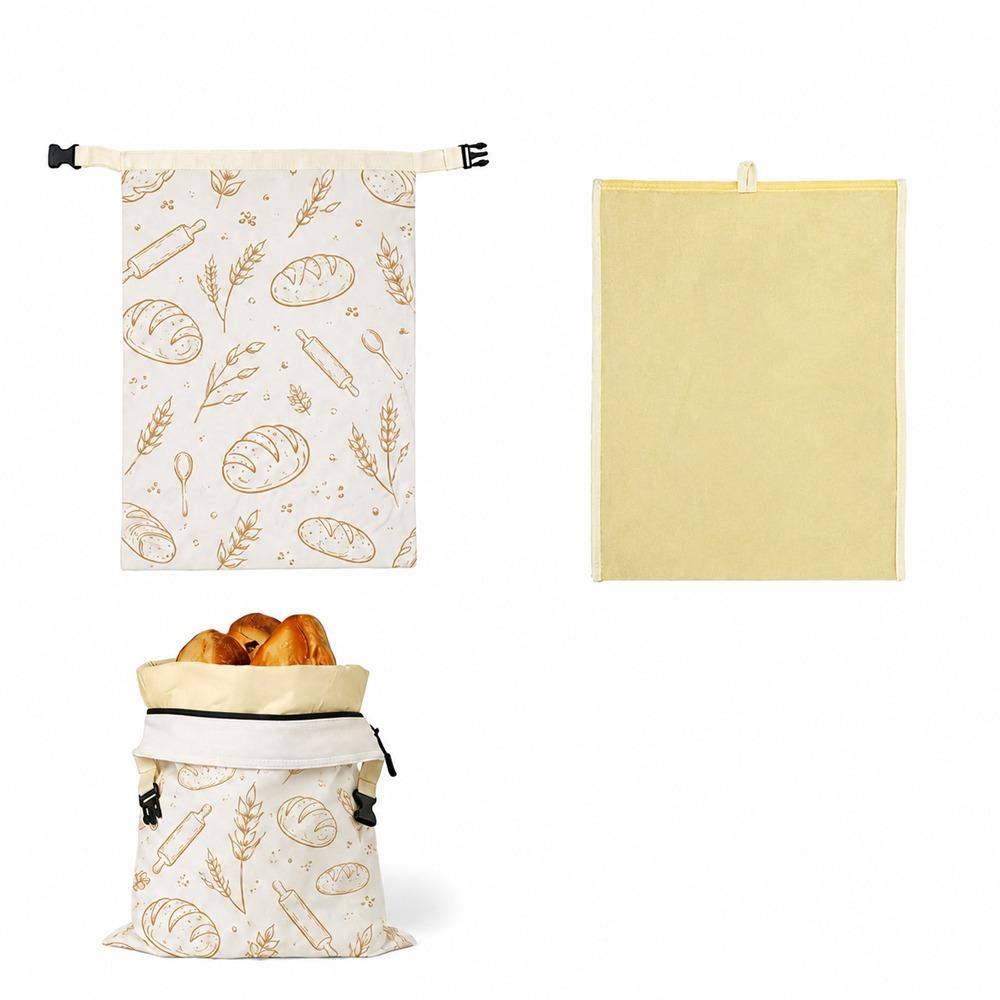 Sacos de Pão Reutilizáveis de Cera de Abelha Sacos de Armazenamento de Alimentos Revestidos com Cera de Abelha Sacos para Pão de Fermentação Natural Armazenamento de Queijo