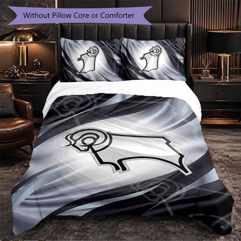 Derby County Bettwäsche-Set 3-teilig Bettbezug Dekorative Bettwäsche für Jugendzimmer Heimdekoration
