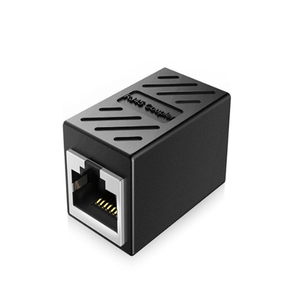 

To Female One To One Rj45 Ethernet Cable Extender Ethernet Coupler Rj45 Converter Straight Head чорний