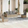 VidaXL Garden Lounge Set with Cushions 5 Pcs, Patio Sofas, Patio Furniture Set, Outdoor Furniture, Beige 3258251