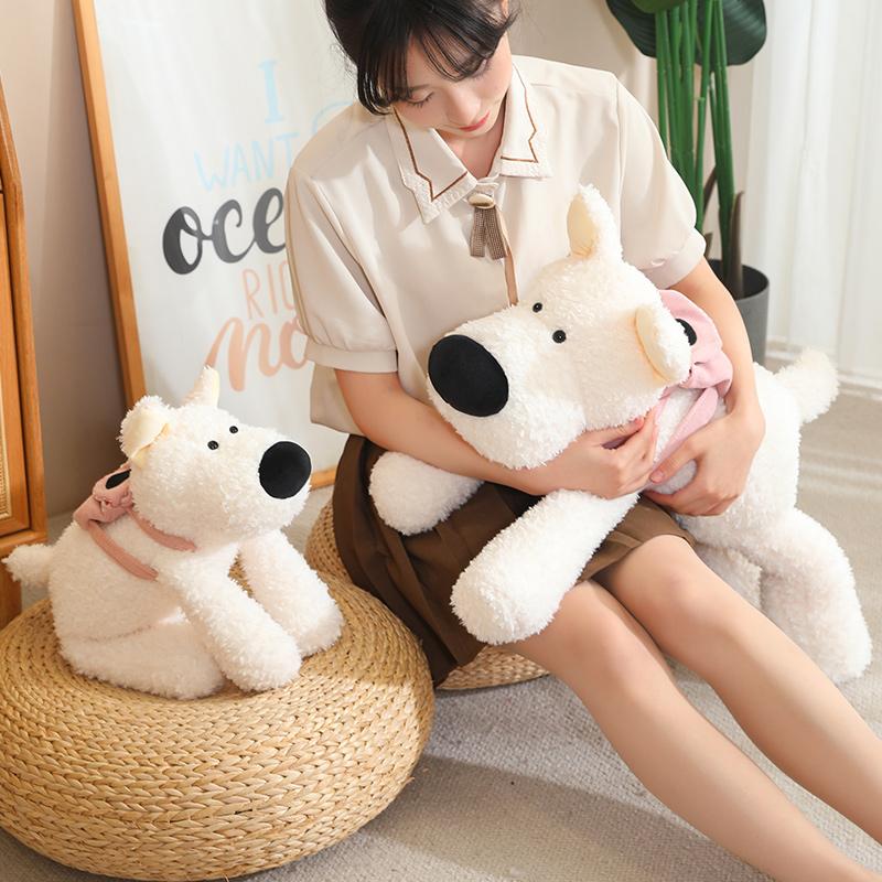 New 50/70CM Cute Kawaii Pet Puppy Pillow Doll  West Highland Dog Plush Toy Stuffed Animal Soft Toys for Xmas Gift