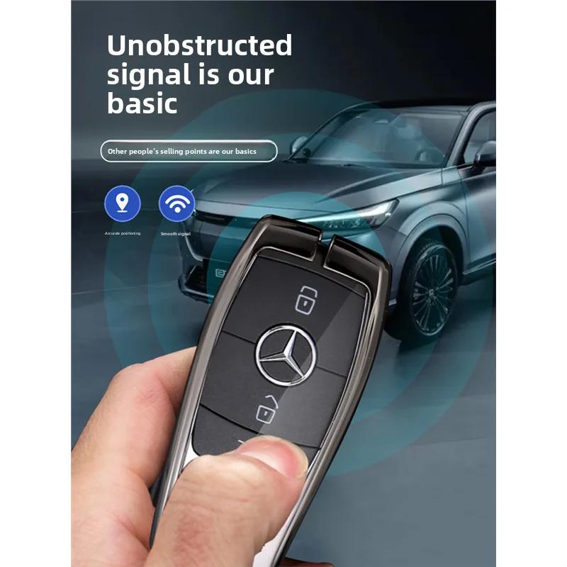 OFK3   Car Zinc Alloy Key Case Bag Metal Key Shell For Mercedes-Benz A B C E G S V Class GLA GLC GLE GLK Vito Sprinter SL SLK Viano ML
