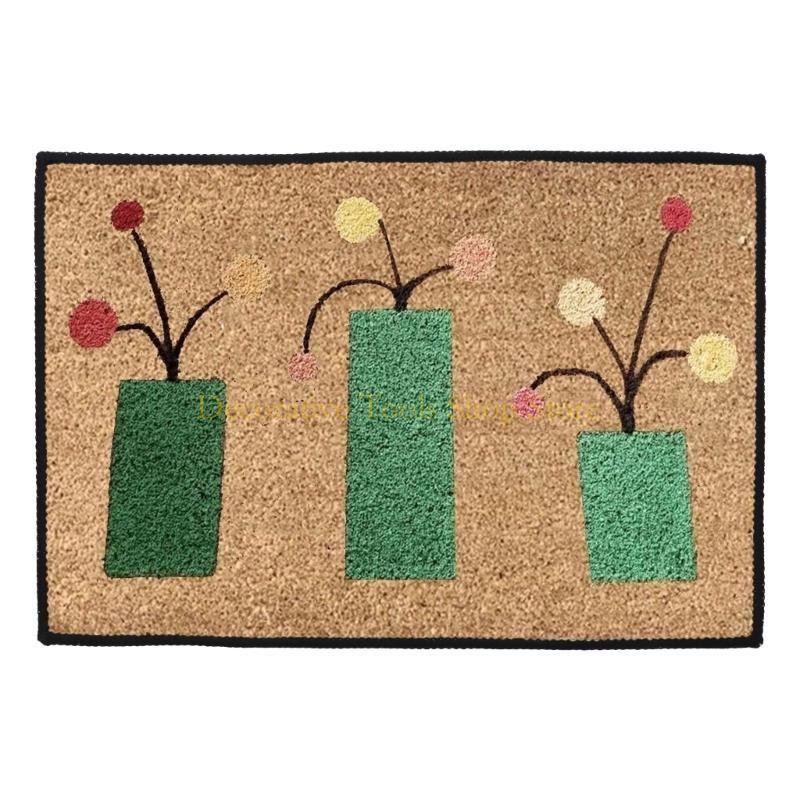 QX2E Front Door Mat Summer Holiday Welcome Mat Anti-slip Doormat Indoor Outdoor Rugs