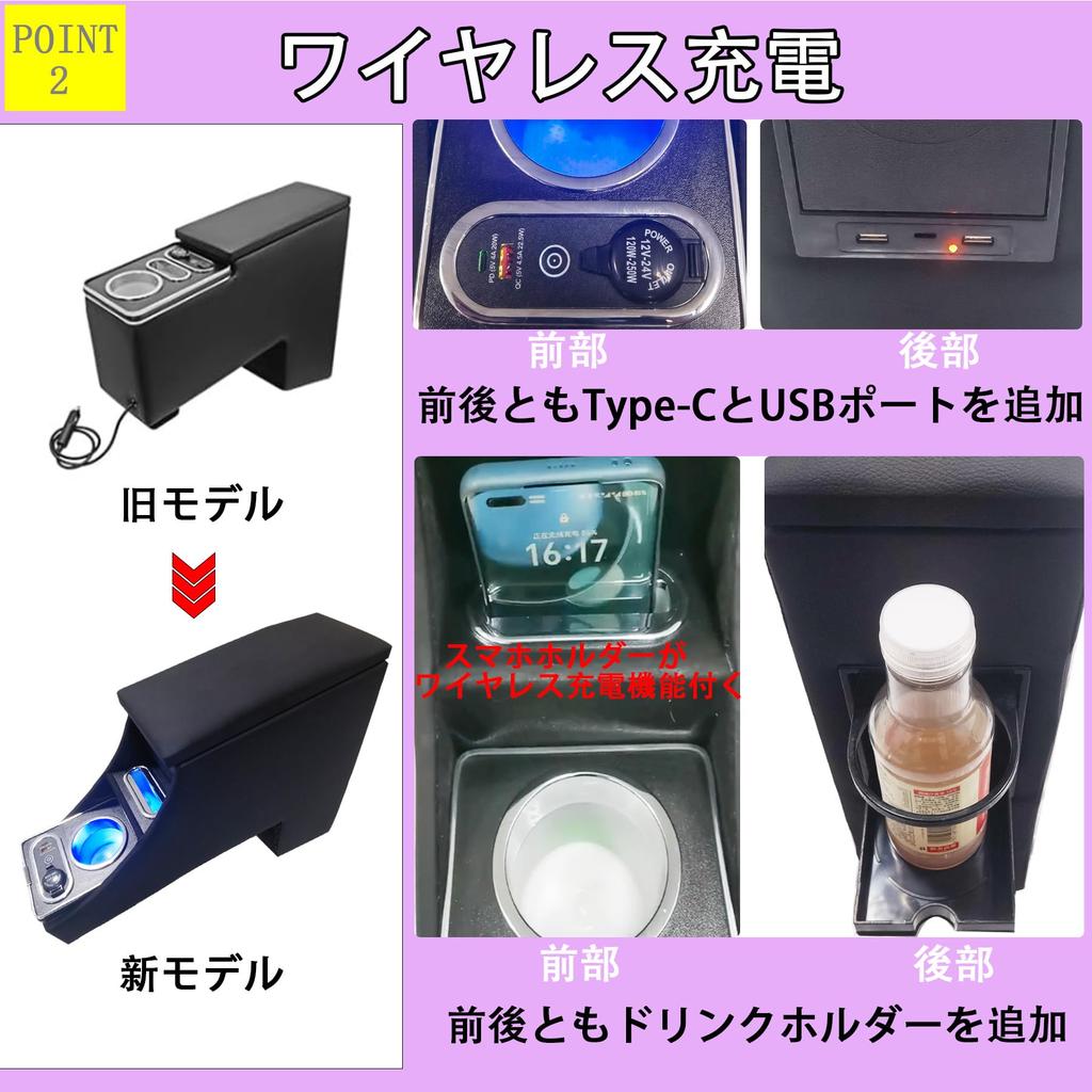Yotetat Wireless Charging Console Box for the New Step Wagon Spada and with Breathing and USB STEPWGN Compatible with RP HEV and Center Smart Armrest