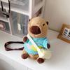 Capybara Bag Plush Cartoon Wear Clothes Skew Bag Girl Children Holiday Gift Doll