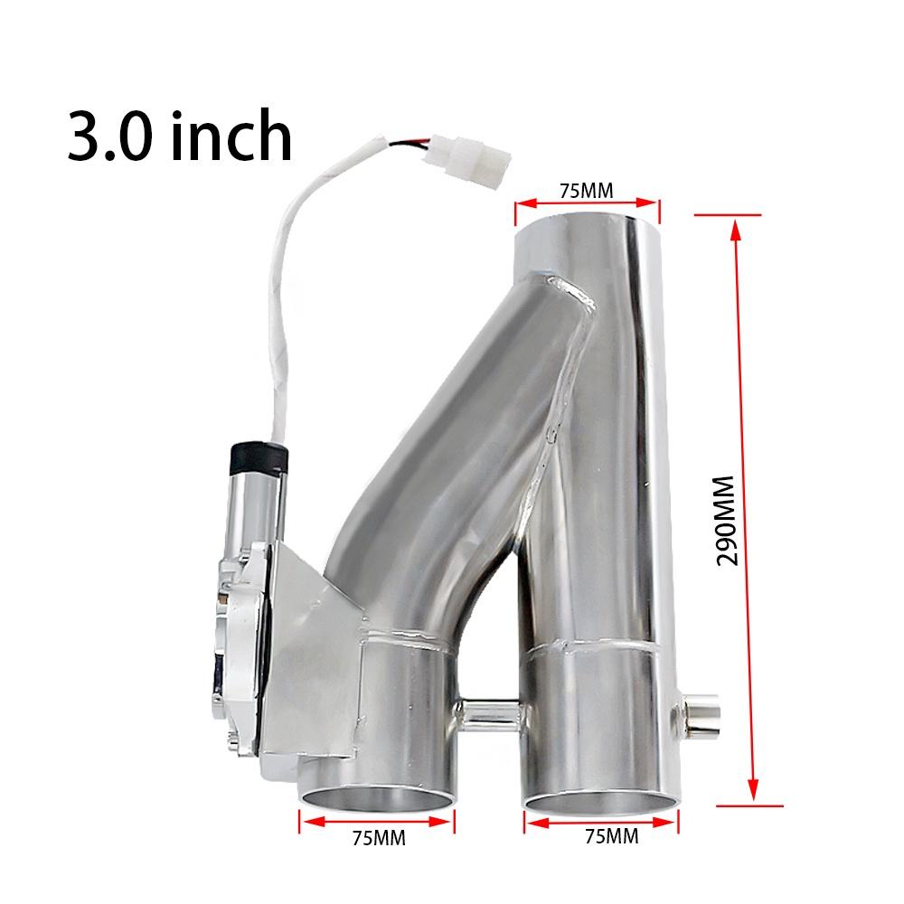 3" 2.5'' Double Valve Car Electric Exhaust Cut Out Valve Exhaust Pipe Muffler Kit with Wireless Remote Control