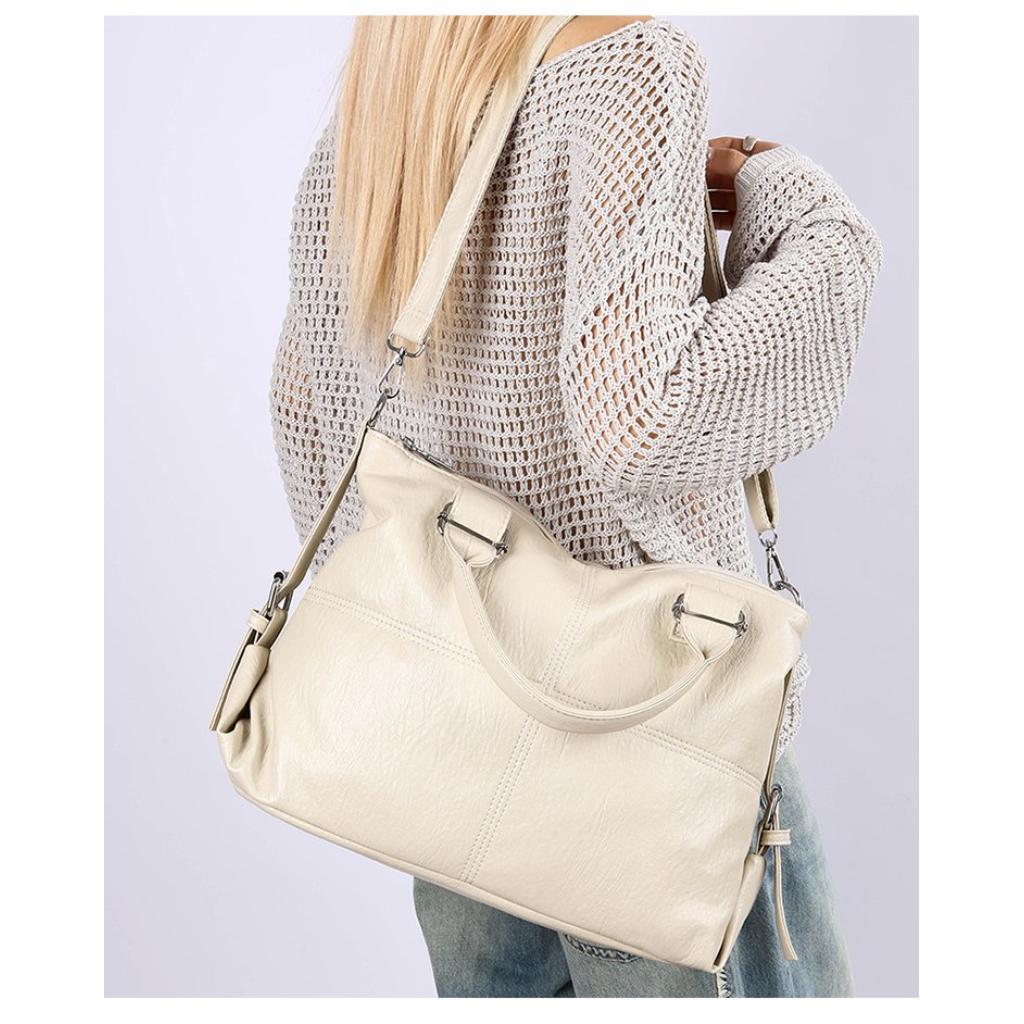Handbag Women PU Large Capacity Adjustable Strap Office Daily