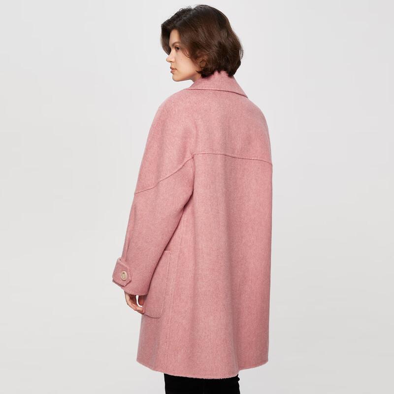 Women's Wool Blend Lapel Mid-length Coat